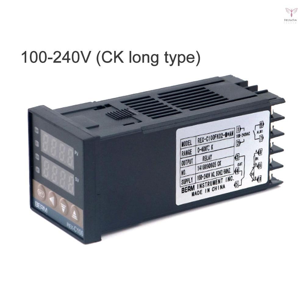 Pid數字溫度控制器rex-c100fk02-m*an 0至400°C K型繼電器輸出(100-240V CK長)