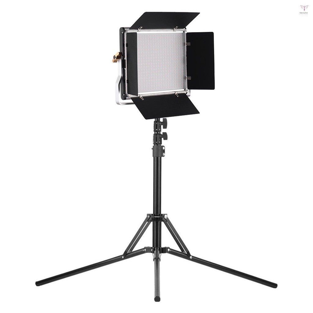 Andoer 便攜式視頻燈面板補光燈可調節亮度 3200-5600K 色溫 CRI95+ 帶燈架支架穀倉門用於工作室攝影