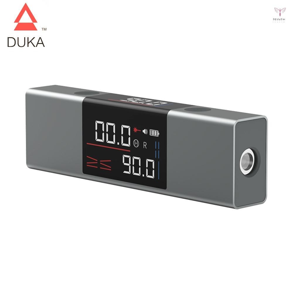 Atuman DUKA LI1 數字測角儀激光量角器可充電水平儀和斜角儀傾角儀 360° 投/雙led屏/單邊激光線