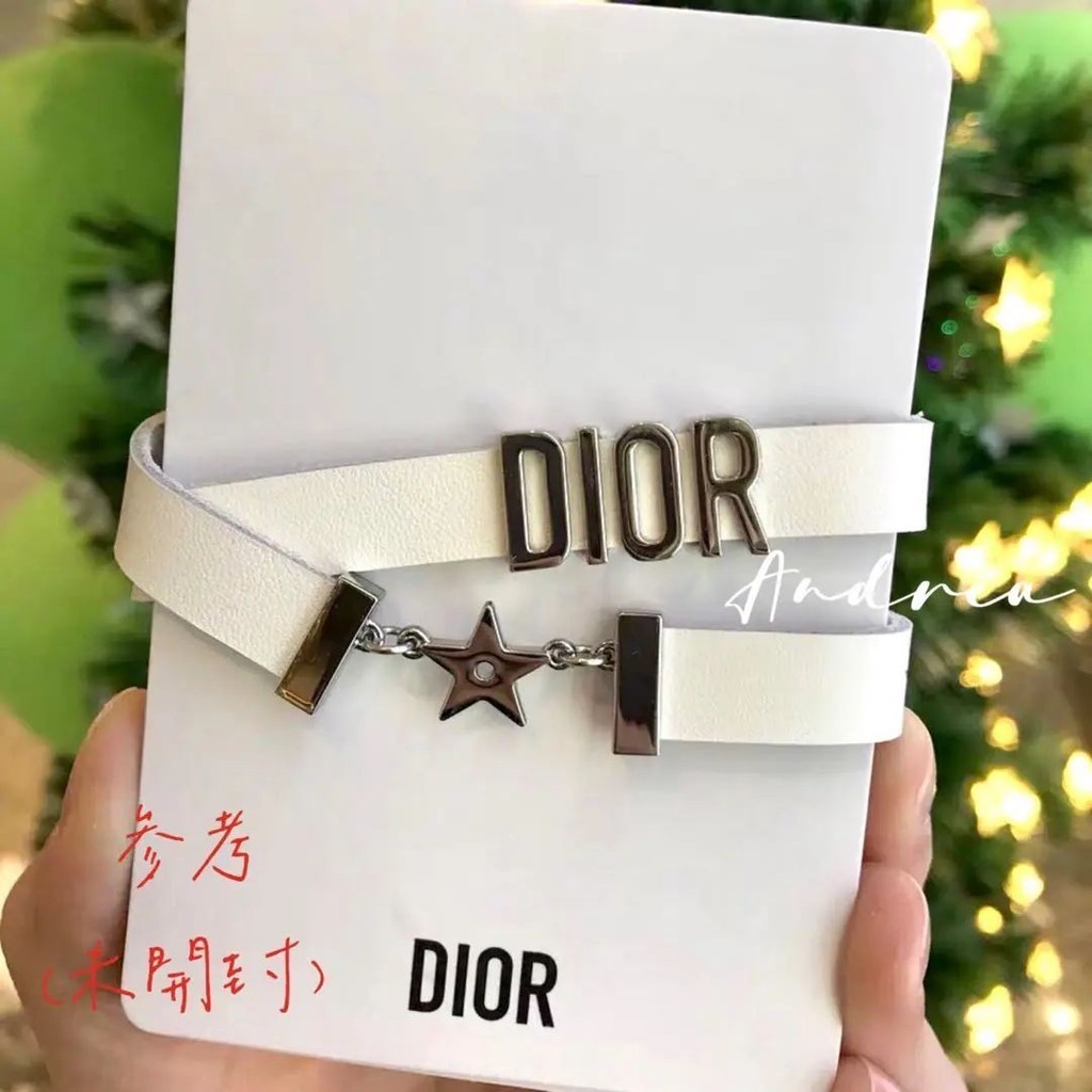 近全新 Dior 迪奧 贈品 手環 手鍊 頸鏈 皮革 mercari 日本直送 二手