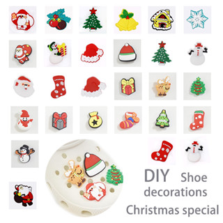 聖誕 Jibbit 鈕扣別針聖誕鞋裝飾魅力 DIY Croc 聖誕樹鞋配件