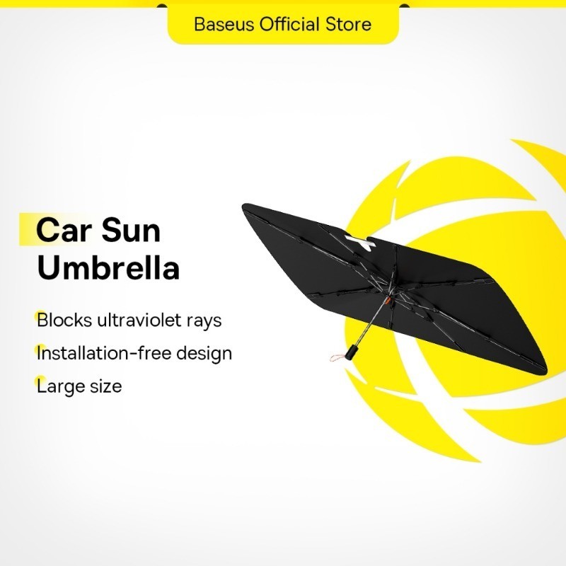 倍思 Rio Baseus汽車擋風玻璃雙層遮陽罩可折疊遮陽傘遮陽傘用於前窗防曬