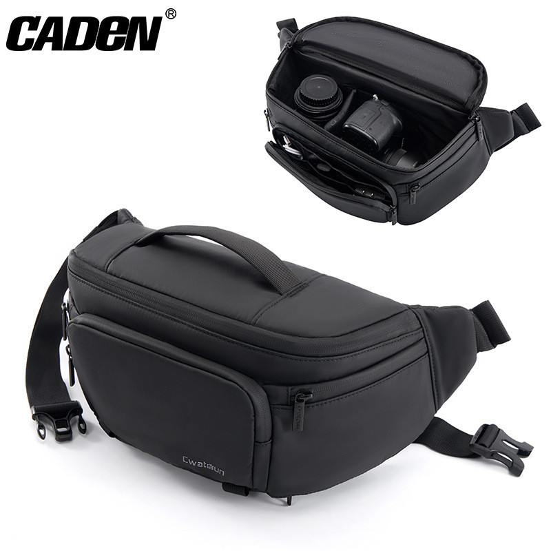 CADeN攝影 多功能斜背包卡登防水相機包新款腰包相機數位軟把耐磨 EL5N