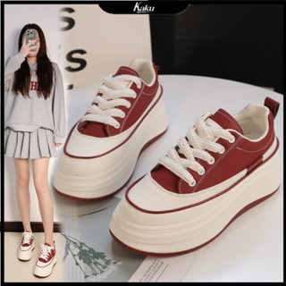 【 Kaku精品】女鞋2025年春季新款小白鞋韓版街拍女學生運動休閒鞋厚底增高闆鞋