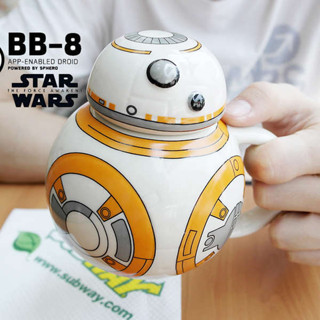 星球杯 大象杯 飲料杯 Star Wars星球大戰bb8創意造型馬克杯卡通機器人陶瓷帶蓋咖啡水杯