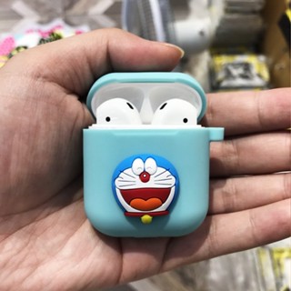 卡通機器貓適用蘋果AirPods 1代2代藍牙耳機充電盒倉矽膠保護套殼
