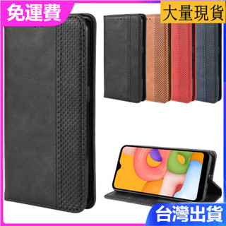 日本書本式保護套 適用三星Galaxy A01手機殼保護套Samsung A01磁吸翻蓋皮套插卡殼