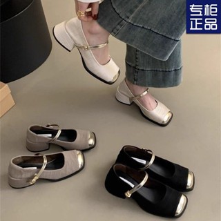 小個子內增高8CM粗跟瑪麗珍單鞋女2025新款法式晚風配裙子高跟鞋2025