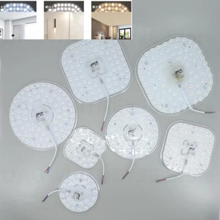 1 件 12W LED 環形面板圓形白色光源 LED 方形圓形天花板板圓形燈板 AC 220V 吸頂燈 LED 透鏡光源