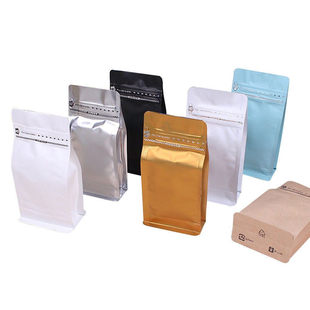 可客製化【咖啡包裝】1/4磅單向氣閥咖啡豆袋 10只八邊封鋁箔自封袋 訂製 咖啡包裝袋