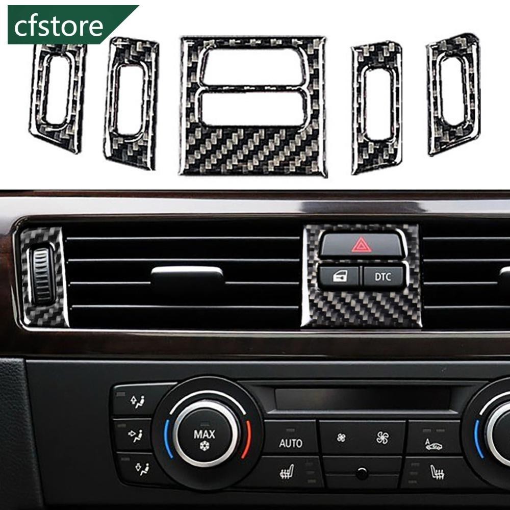 BMW Cfstore 5 件碳纖維汽車內飾汽車內飾貼紙中央出風口裝飾配件適用於寶馬 3 系 E90 E92 E93 H
