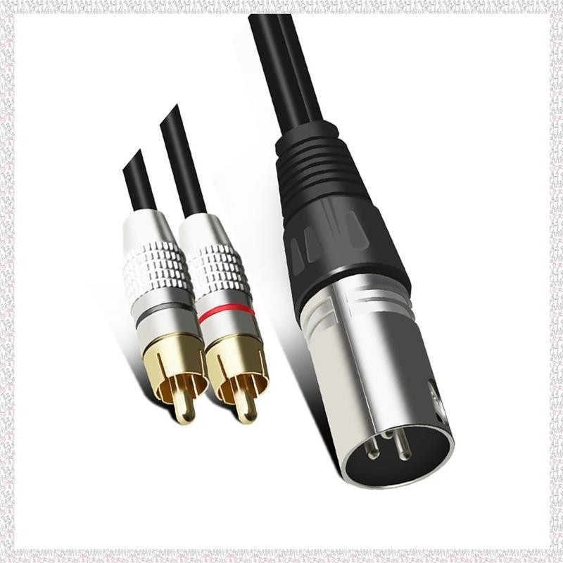 (U P Q E)音頻 RCA 電纜 2RCA 公頭到 XLR 3 針公頭炮放大器混合插頭 AV 電纜 XLR 到雙 R