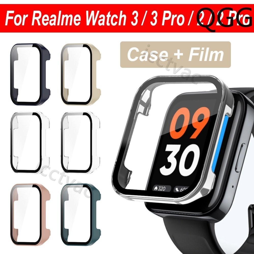 Realme Watch 3 / 3 Pro / 2 / 2 Pro 帶膜全蓋屏幕保護膜 PC 保護殼