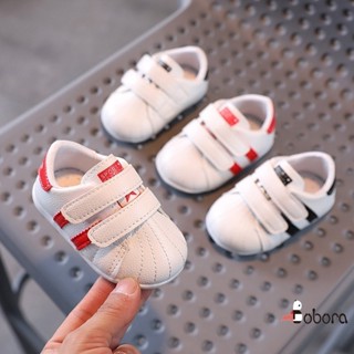 (6M-2Y)貝殼頭嬰兒鞋女孩運動鞋嬰兒鞋幼兒休閒白鞋男孩鞋