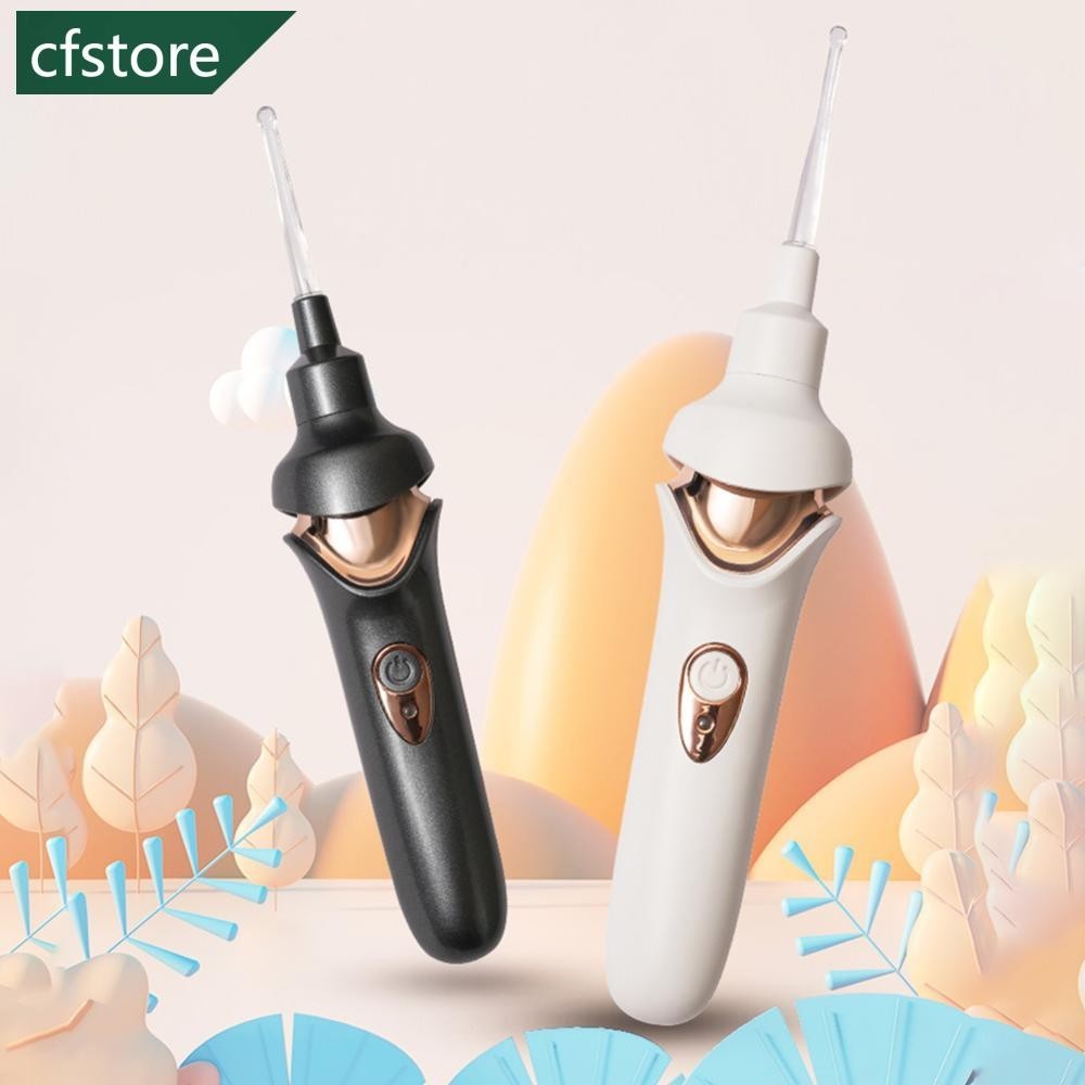 Cfstore 無繩電動耳塞安全振動無痛耳朵清潔器去除器螺旋耳朵清潔器挖蠟個人護理工具 B6O7