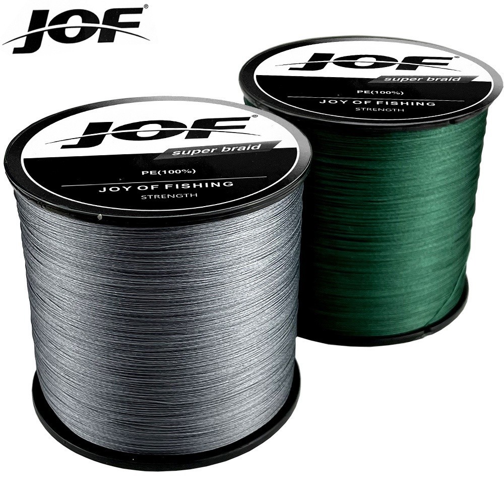 Jof X12 編織釣魚線強力 PE 耐磨 12/9/4 股釣魚線用於海水淡水鹹水齒輪 300M 500m 編織釣魚線