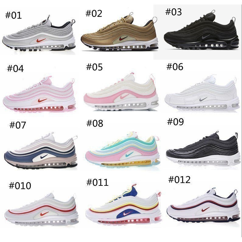 全新 NK 熱賣 air Max 97 復古慢跑鞋氣墊鞋男女通用鞋時尚百搭運動鞋子彈頭鞋潮人