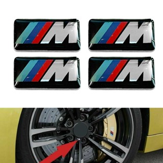 汽車配件❤️5 件適用於 BMW M Tec 運動徽章合金輪轂貼紙運動 17 毫米 x 9 毫米
