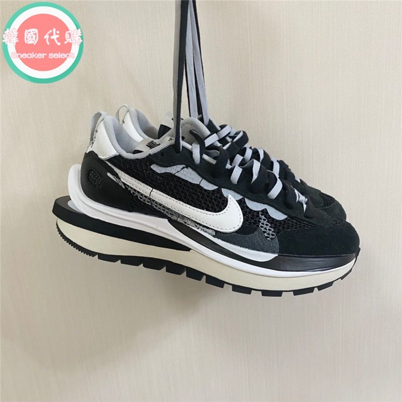 Sacai x Nike VaporWaffle 聯名 黑色 黑白 解構 雙勾 男女鞋 CV1363-001