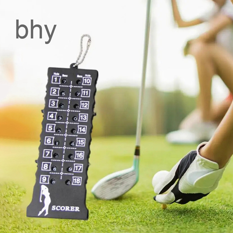 Bhy021 18 孔高爾夫中風推桿得分計數器高爾夫記分指示器帶鑰匙鏈
