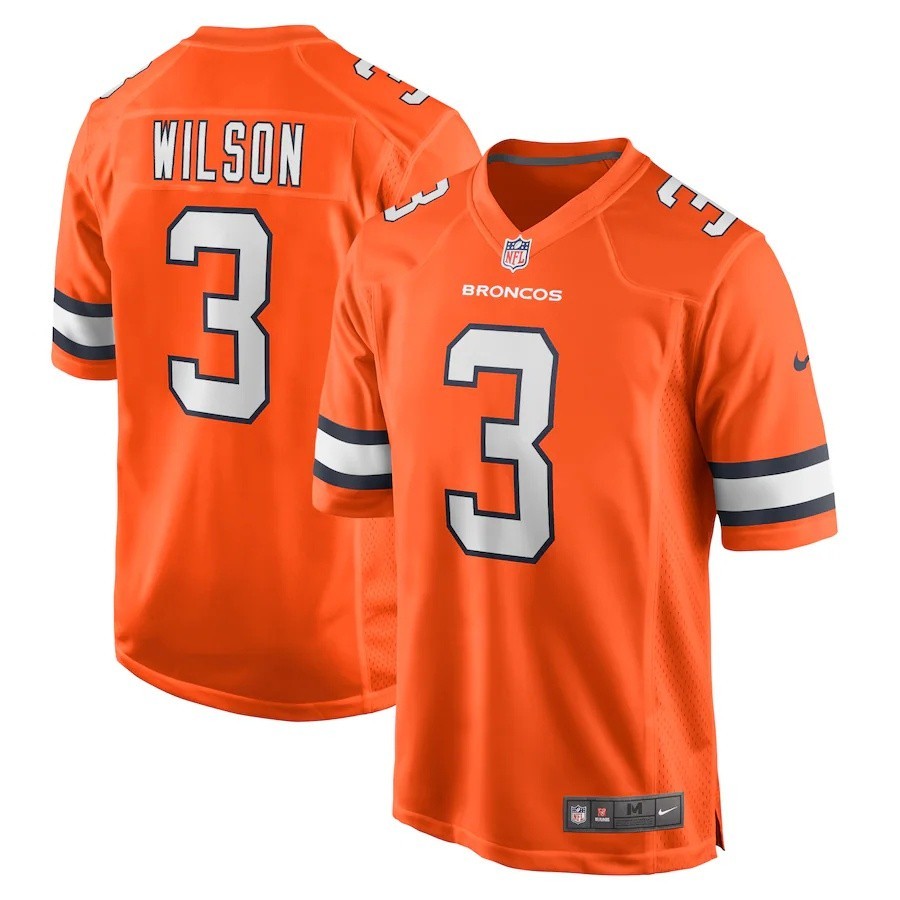WILSON 男子西雅圖老鷹隊拉塞爾威爾遜另類比賽美式足球球衣