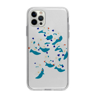 藍色飛鳥和平鴿適用iPhone15promax手機殼14pro保護殼軟12pro簡約透明xr創意12mini可愛13pr