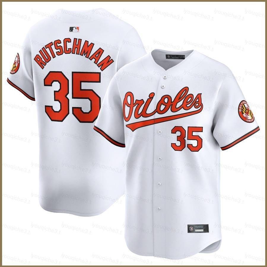 2024-2025 MLB 巴爾的摩金鶯隊 Adley Rutschman 主場球衣棒球開衫 T 恤運動上衣球迷版