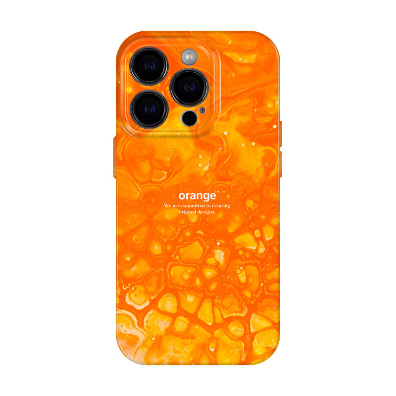 橘子汽水 iphone蘋果15promax手機保護殼新款14plus適合夏天的13夏日小清新12不會撞殼的適用華為pur