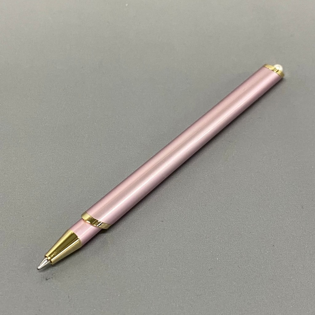 二手 mikimoto 鋼筆 粉紅色 金屬材質 珍珠