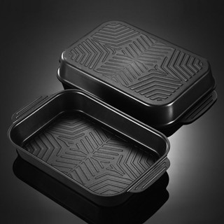 烤魚盤專用鍋長方形家用託盤碳鋼電磁爐烤魚專用烤盤不沾 盤子