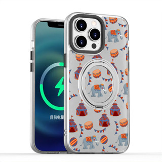 【360旋轉支點磁吸殼】新款iPhone15max適用12pro手機殼14蘋果自帶支架13全包防摔11手機套plus大象