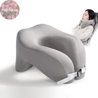 Herlove 旅行枕 U 型純記憶泡沫頸枕適用於飛機辦公室午睡頸枕飛行睡眠頭頸託 TW