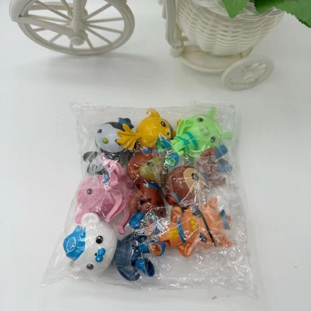 【現貨】海底小縱隊套裝 兒童過家家玩具 花枝堡艦艇套裝8隊員海底探險潮