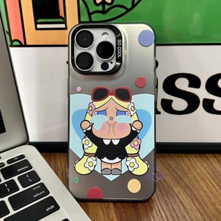 彩色波點長髮哭娃11防摔iPhone16pro/16E手機殼15pro創意12pro保護殼14plus硬殼大孔13pro