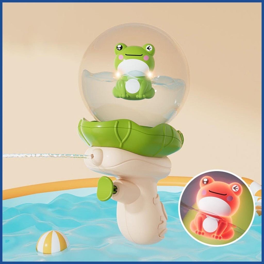Pool Squirt Toy 室外水上玩具可愛的噴水玩具帶燈游泳池遊戲範圍高達 26 aiatw aiatw