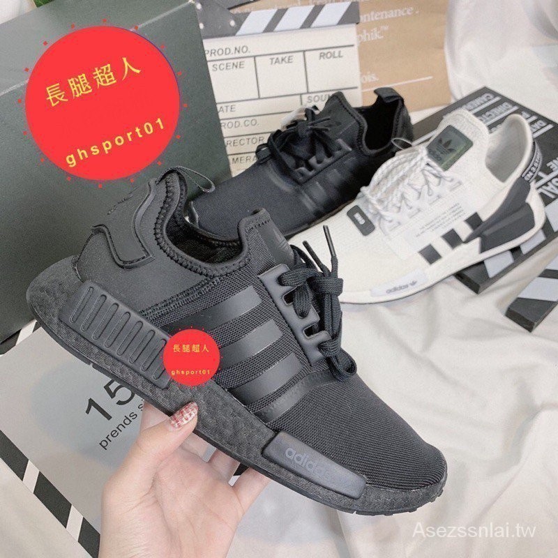 9B44 實圖-長腿超人 NMD R1 V2 TRIPLE BLACK 黑魂 極致黑 白 全黑 黑色 FV