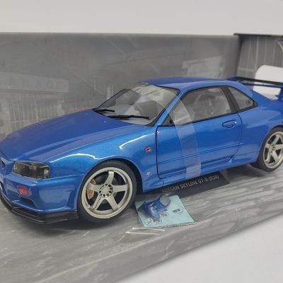 索立德 1/18 NISSAN SKYLINE GT-R R34 1999 日產尼桑汽車模型/需要其他模型請聯繫