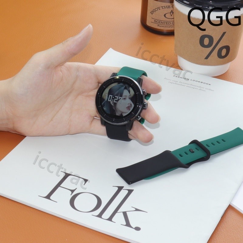 適用小米xiaomi color/2 watch S1 S2手錶錶帶蝴蝶扣硅膠華米GTR4/3/GTS4/3