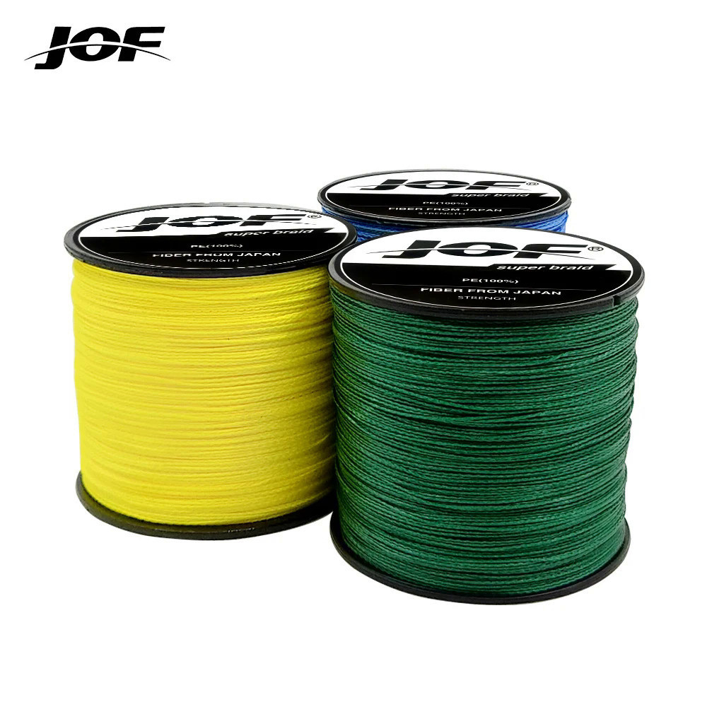 Jof 300M 4 股 8-80lb 編織釣魚線 PE 多層編織線鋼絲更光滑的浮線釣魚繩