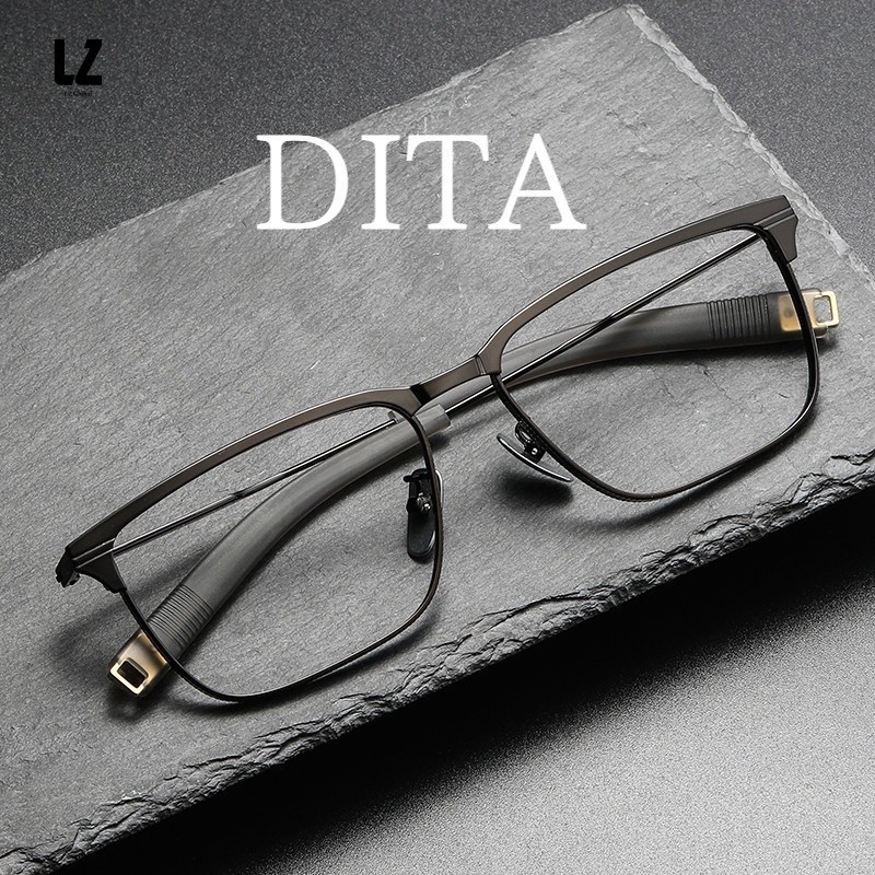 【LZ鈦眼鏡】Dita眼鏡框男款 純鈦鏡框 大臉商務方框LAS104網紅眼鏡 可配高度近視有度數