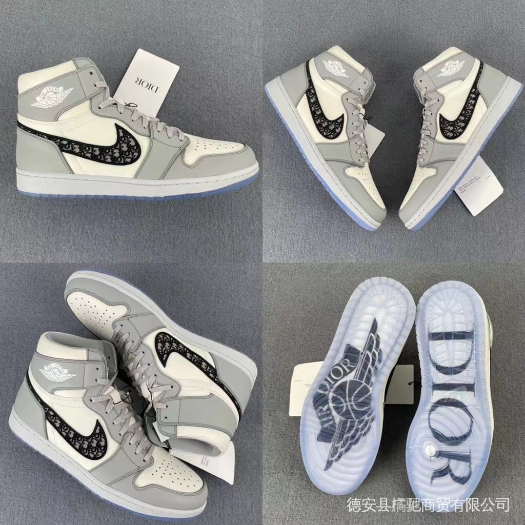 耐吉 迪奧 Dior Nike Dior 中性 Nike Air Jordan 1 alto AJ1 AJ 跑鞋 qf7