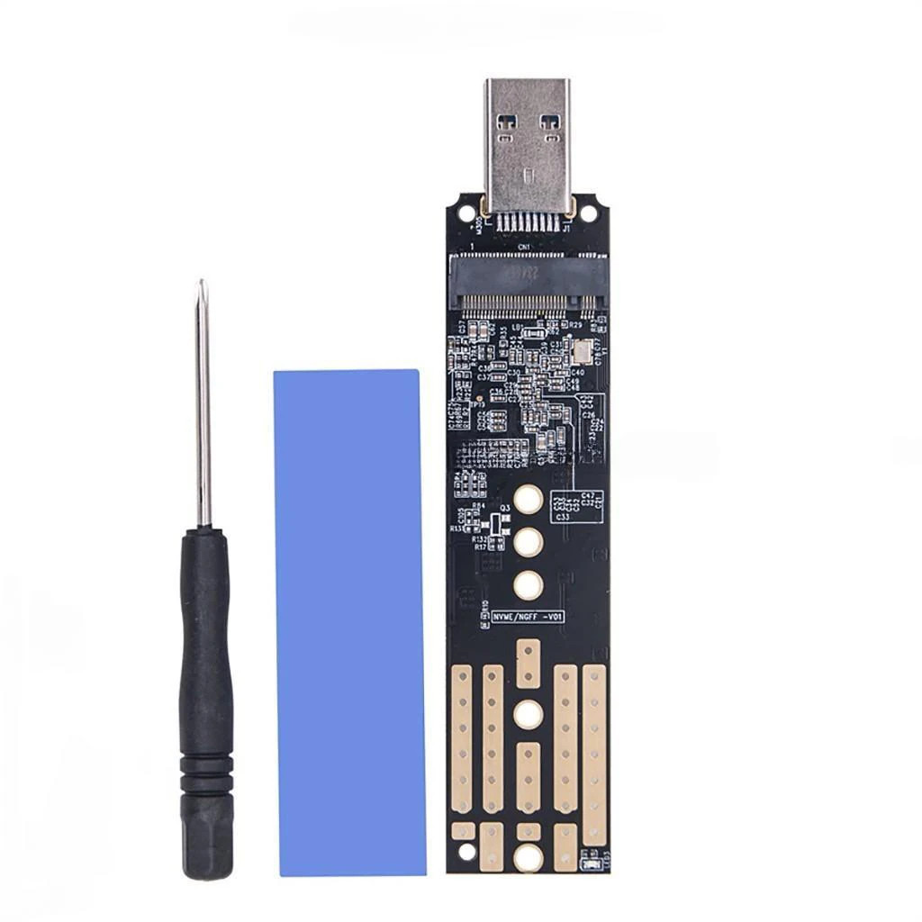 M2 SSD 外殼適配卡 M.2 轉 USB3.1 外殼,適用於 NVME NGFF PCI-E 2230/2242/2