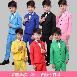 兒童西裝 男孩小西裝 春季兒童禮服套裝 小學生表演服 少年表演服