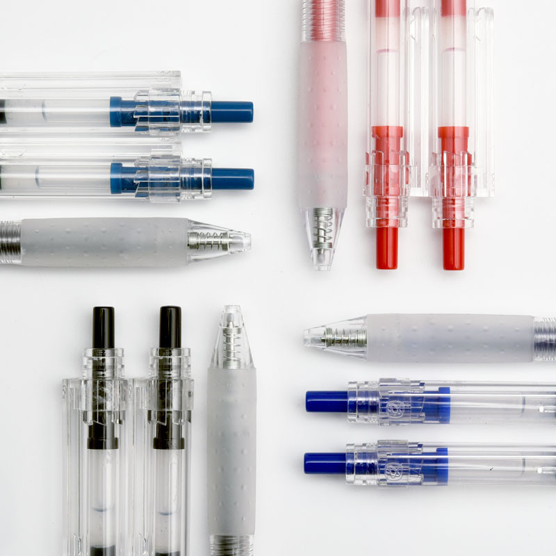 KACO 凱寶KEYBO筆 學生用簡約透明版0.5mm 按動辦公中性筆水筆簽字筆3支裝