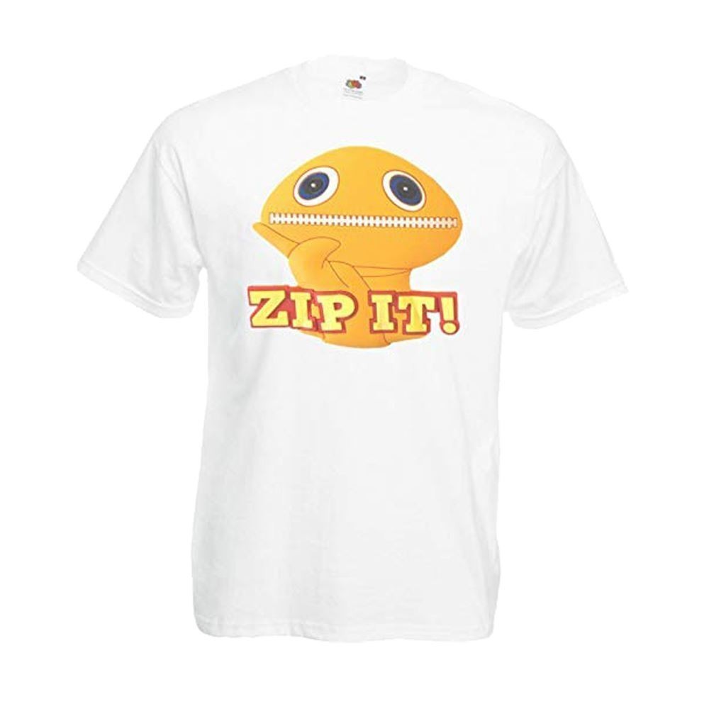 中性 Zip It 1980S Zippie 惡搞電視節目報價 T 恤