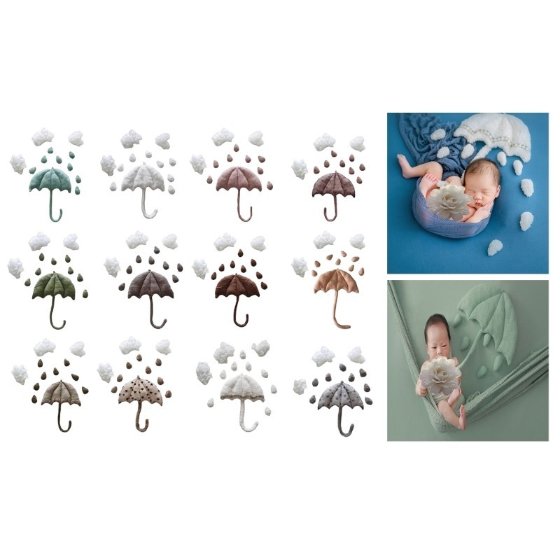 哈哈嬰兒攝影道具傘雲道具擺姿勢裝飾新生兒照片背景