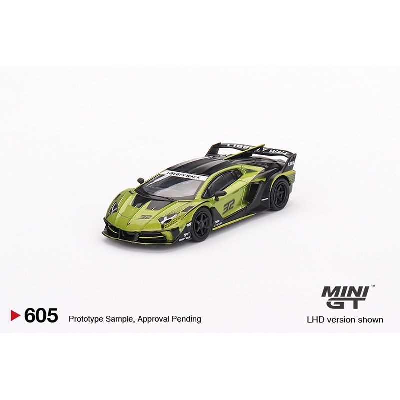 ※汽車模型限時特惠※MINI GT 1:64 #605 蘭博基尼Aventador GT EVO 仿真合金汽車模型