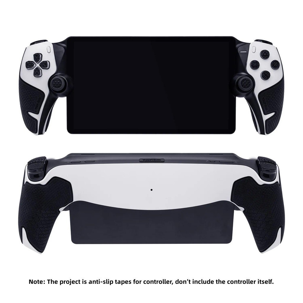 黑色 TALONGAMES 控制器手柄兼容 PlayStation Portal、防滑、按鈕、PS5 門戶手柄的紋理皮膚