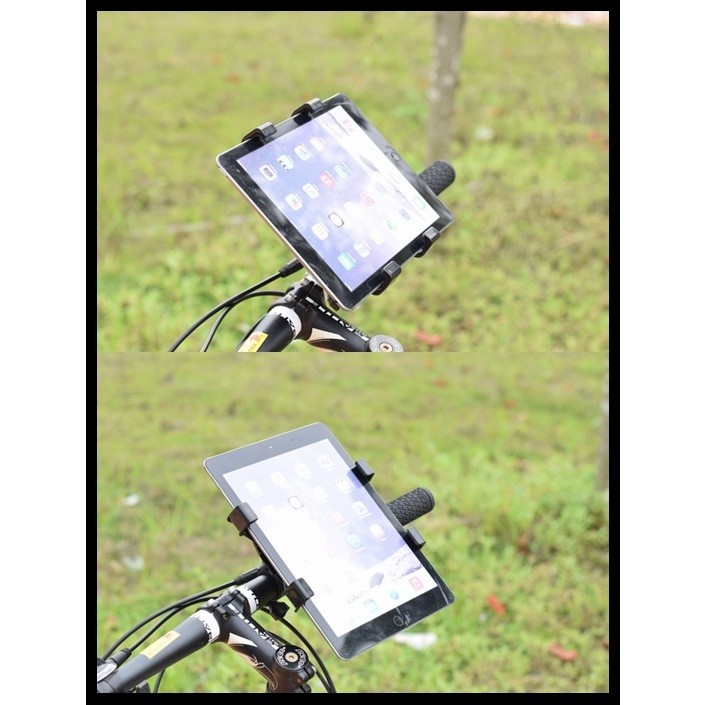 【優選】👍自行車摩托車踏板車平板支架 腳踏車ipad支架 健身器材平板夾 嬰兒車通用平板支架