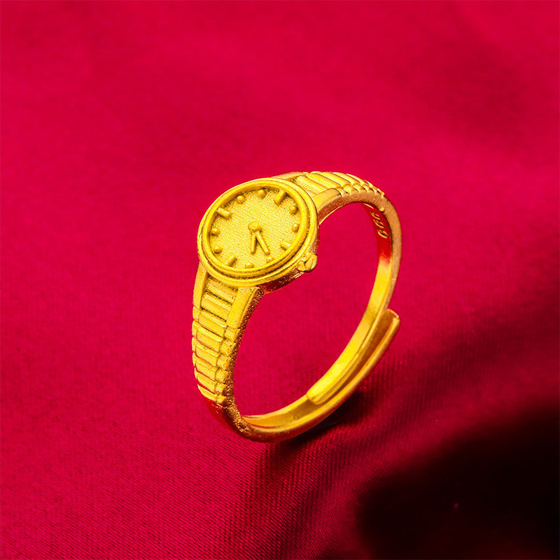新款黃銅電鍍時尚520女士開口戒指 日韓女款磨砂噴砂開口手錶戒指個性設計首飾
